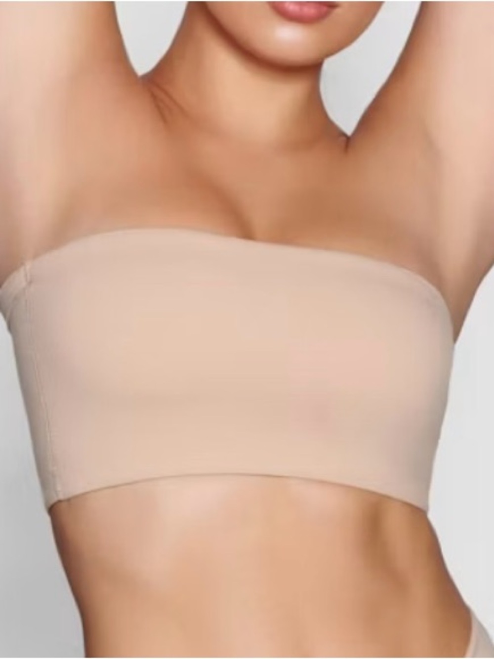 SKIMS 3X Bandeau - Seamless Strapless - Clay NWT - Fits everybody
